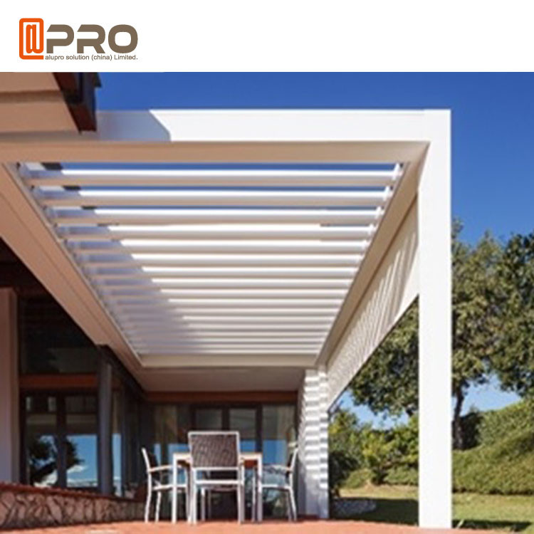 Water Resistant Aluminium Pergola Systems With LED Light Powder Coated Frame Finishing