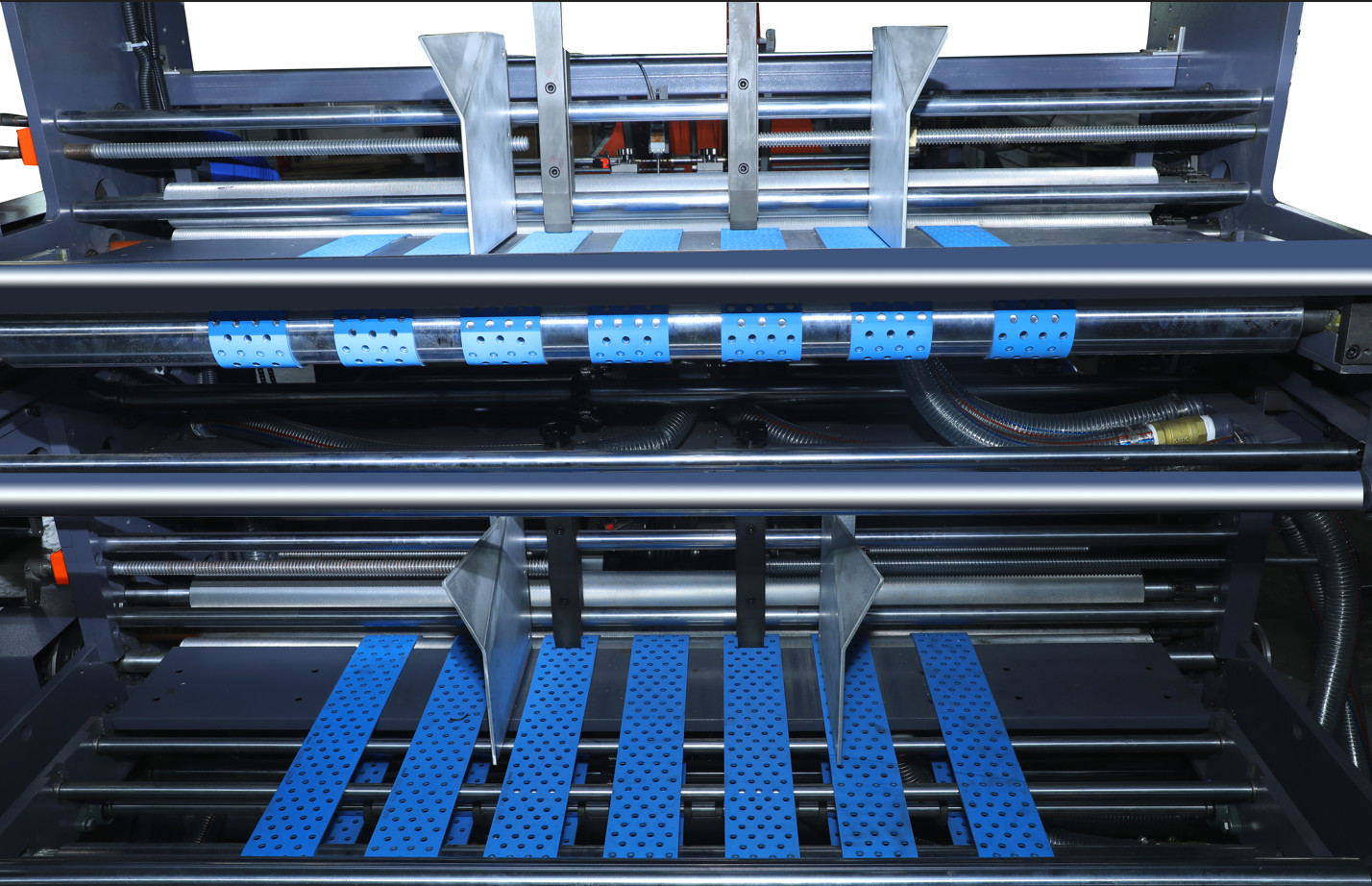5 Layers Grey Paperboards Auto Flute Laminator Machine With Litho Paper Feeder