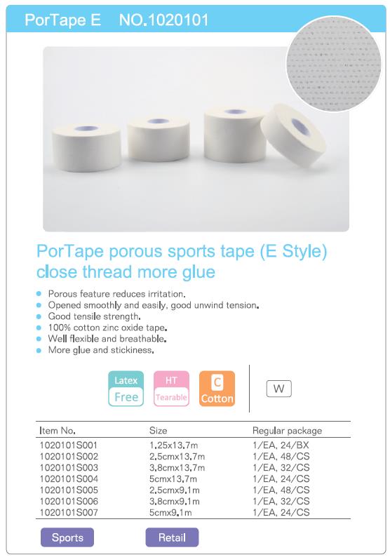 100% Cotton Athletic Medical Sports Tape for Leg Guard & Hand Guard