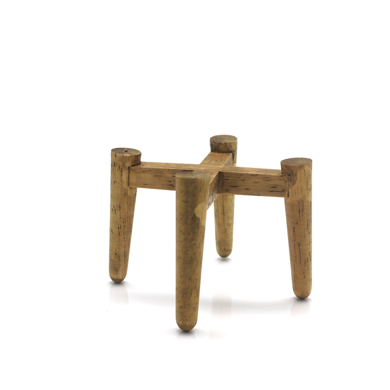 Retro Rubber wooden plant stand -Hight quality wooden planter