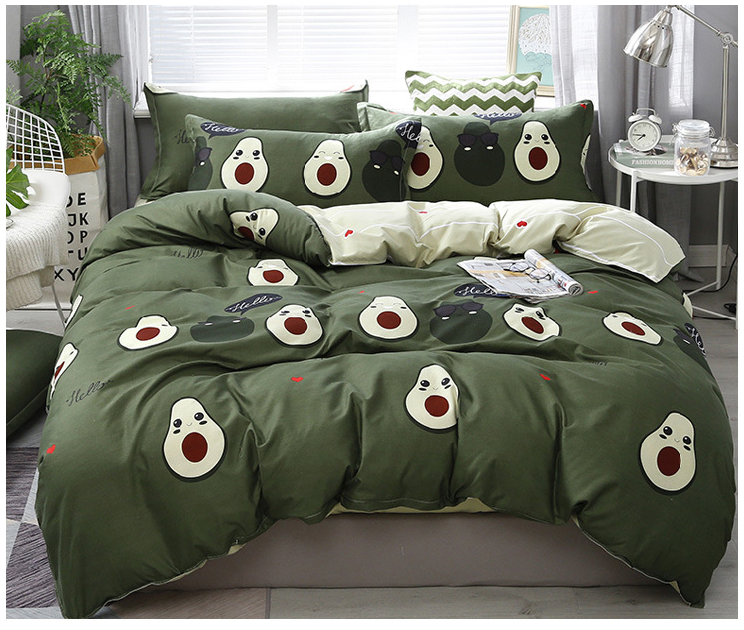 Customized Polyester Printing Bedding Set with 2 Pillowcases and Zipper Direct Supply