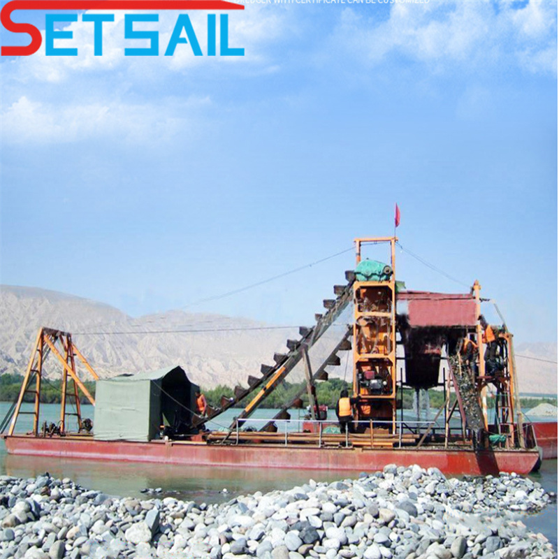 Chain Bucket River Gold Dredger with Electric Motor