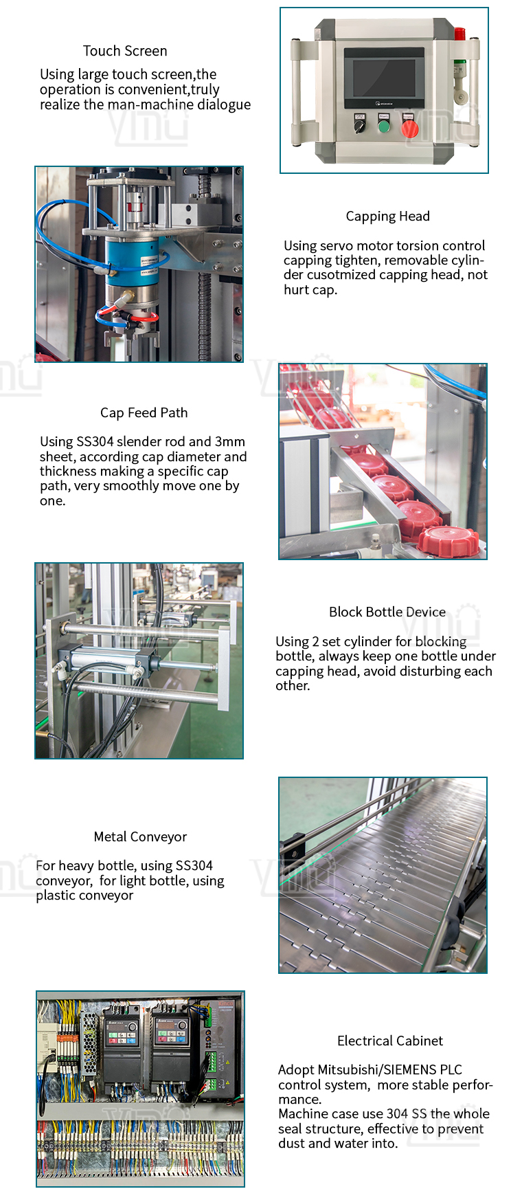 Plastic Bottle Bucket Twist Off Closing Lock Automatic Cap Feeding And Screwing Machine