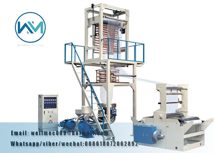 Double Rewinder Rotary Die Head Plastic Film Blowing Machine 1000mm for garbage bag