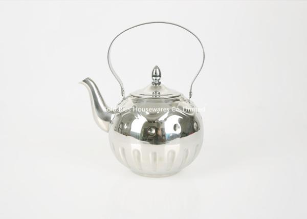 High end metal turkish coffee pot silver color whistling tea kettle 1.5L
