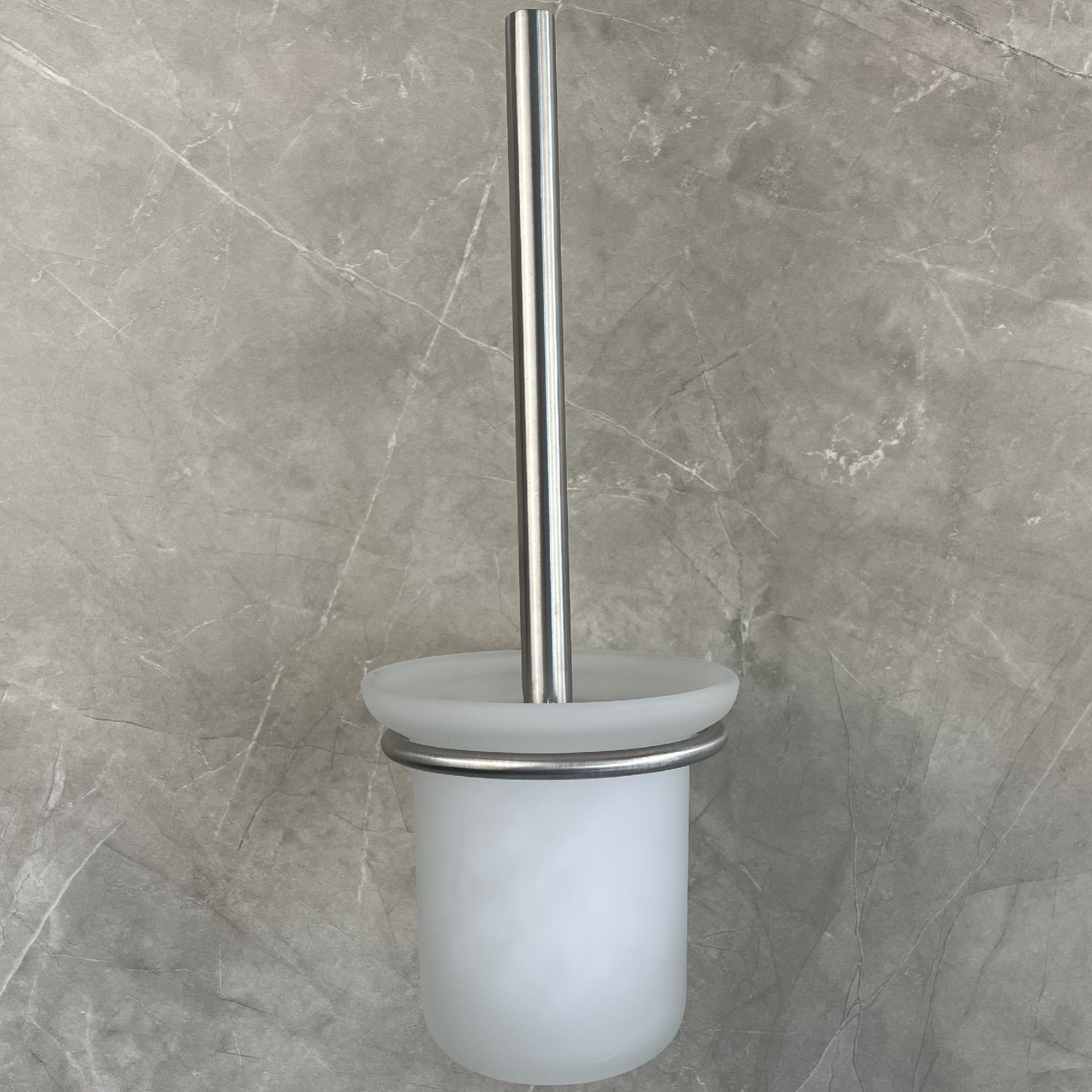 Wall Mounted Kitchen Sink Brush Caddy Glass Bathroom Cleaning Tools