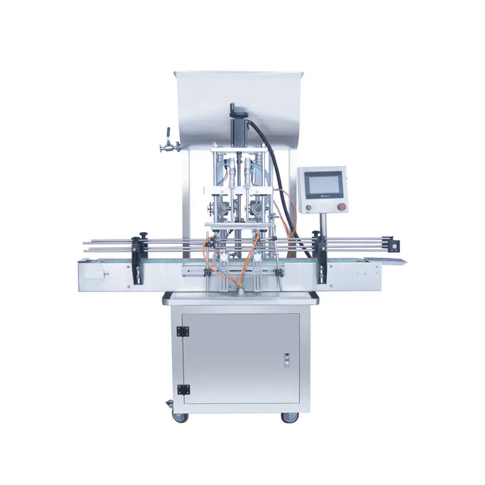 SUS 304 Automated Filling Machine 2 / 4 / 6 / 8 Heads Paste Chilli Sauce Filler Tomato Sauce