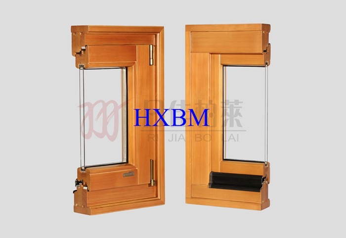 Toughened Glass Wooden French Windows And Doors German hardware Strong Temperature Resistance