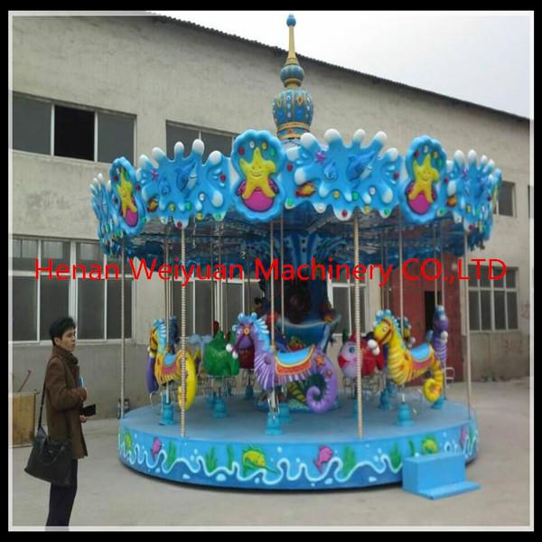 Quality New Design Amusement Park Rides 16 seats Marine Style Carousel For Sale for sale