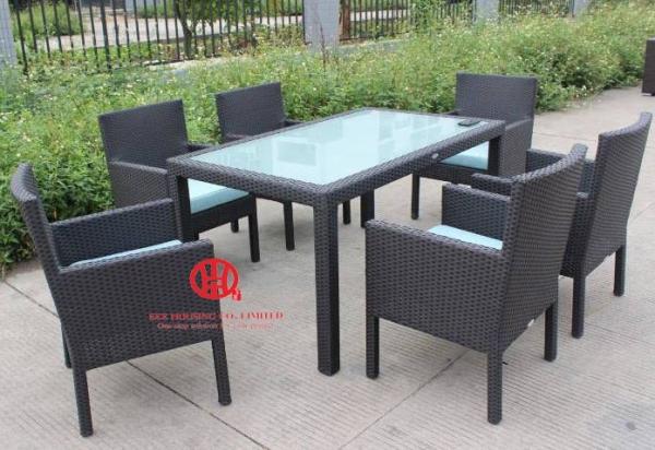 Outdoor rattan furniture round table and chair,outdoor garden dining table and