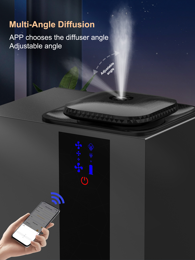 Smart 800ml Oil Fragrance Diffuser: Enhance Your Space with Wifi App Control and Pure Waterless Essential Oil Diffusion for HVAC
