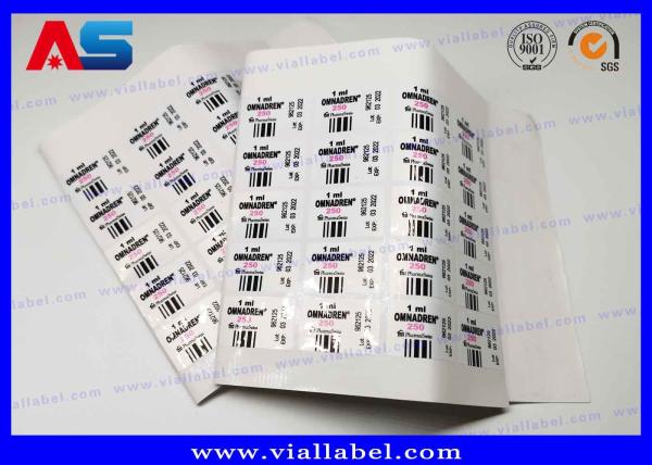 PET Plastic 2ml Sterile Injection Peptide Bottle Labels Waterproof Eco Friendly