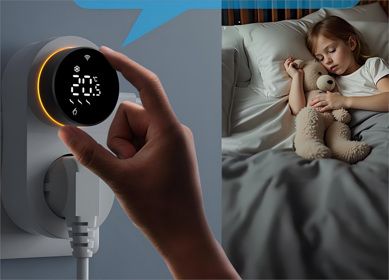 Smart Tuya WiFi Thermostat Plug With Timer Sensor Touch Control