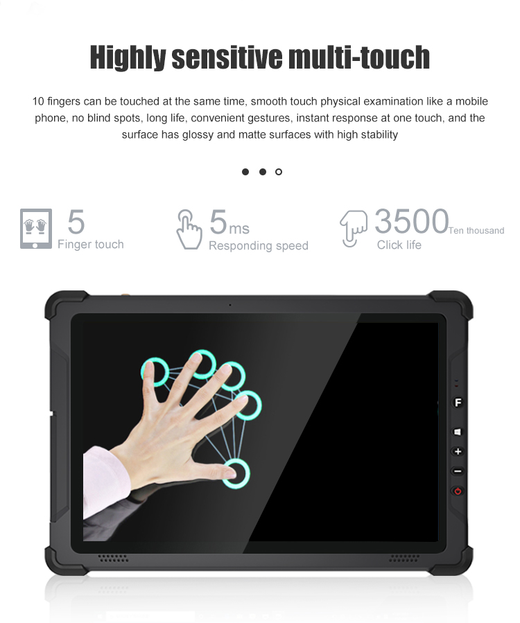 I5 I7 10 Inch Win 10 Rugged Tablet PC with 7.4V/5000mAh Capacity and Rear 8.0MP Camera