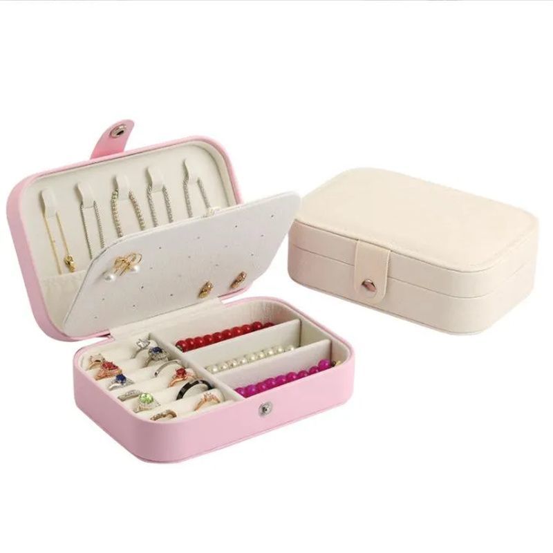 China Manufacturer Wholesale Custom Logo Luxury Jewelry Packaging Box Made of PU Leather with Flocking Storage Case Gift Box