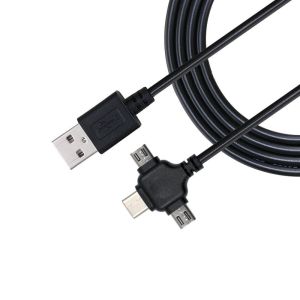 0.5m USB 2.0 3-in-1 Quick Charge Data Cable Micro Type C
