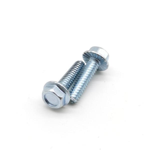 DIN 6921 Zinc Plated Bolts And Nuts Steel Hex Serrated Flanged Hex Head Screws
