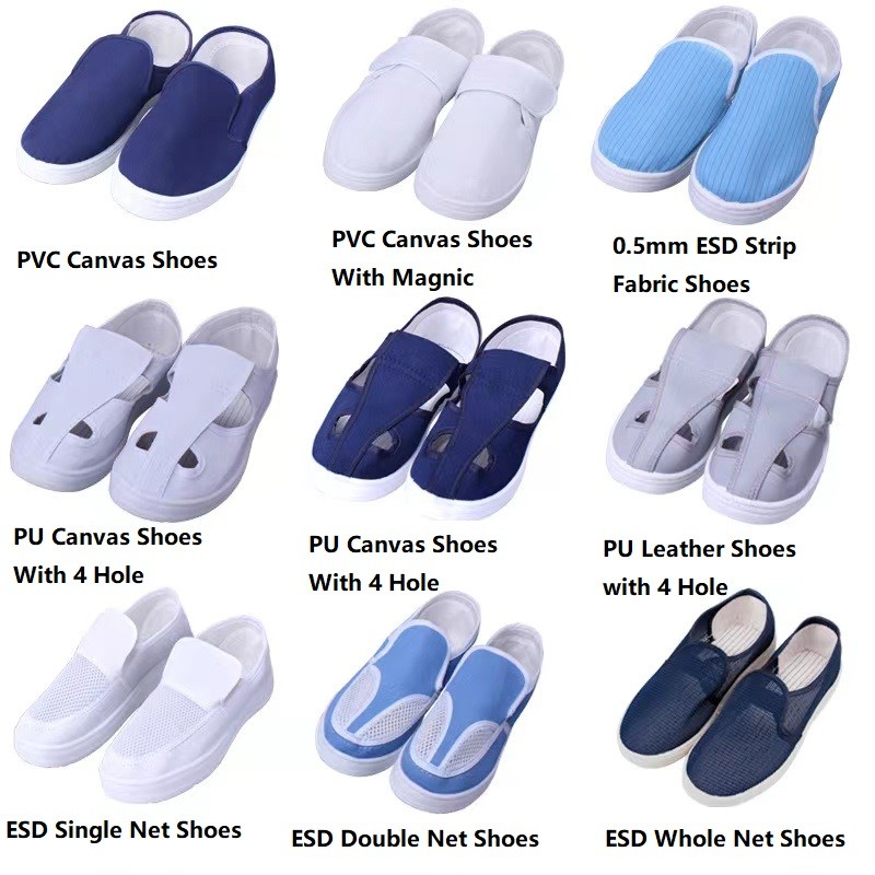 Cleanroom Breathable Anti Static ESD Shoes White ESD Safety Shoes