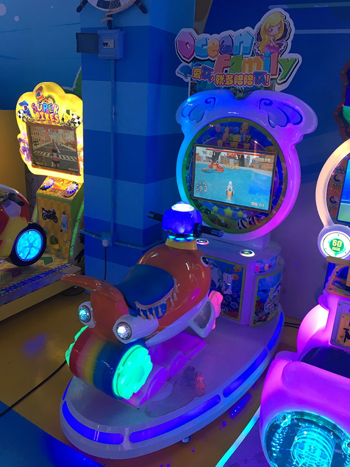 Cute Dolphin Design Coin Operated Amusement Kiddy Ride Machine For Sale