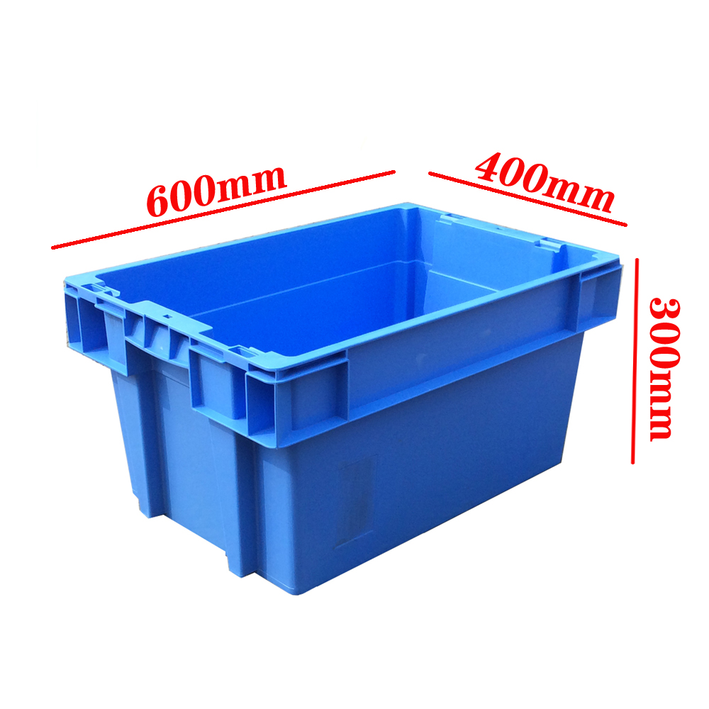 Solid Box Plastic Moving Containers Produce Plastic Vented Crates