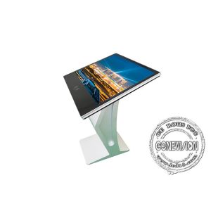 K Base Design 32in 43in Infra Touch Self Checkout Kiosk With QR Code Scanner