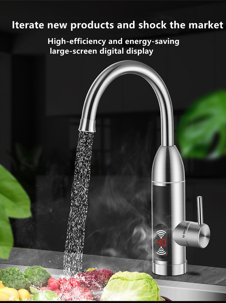 304 SS Element Instant Hot Water Faucet Electric Bathroom Tap 50HZ Ipx4