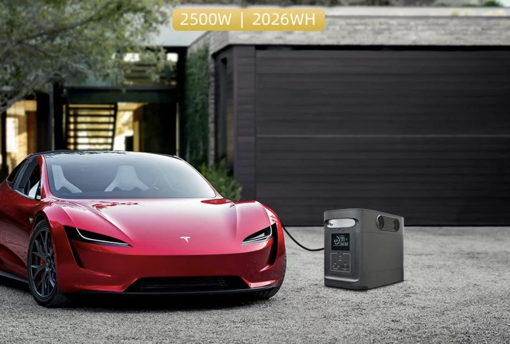 OEM ODM LiFePO4 lithium battery 2026Wh Fast Charging Flexible Portable power station Electric Car Charger for EV