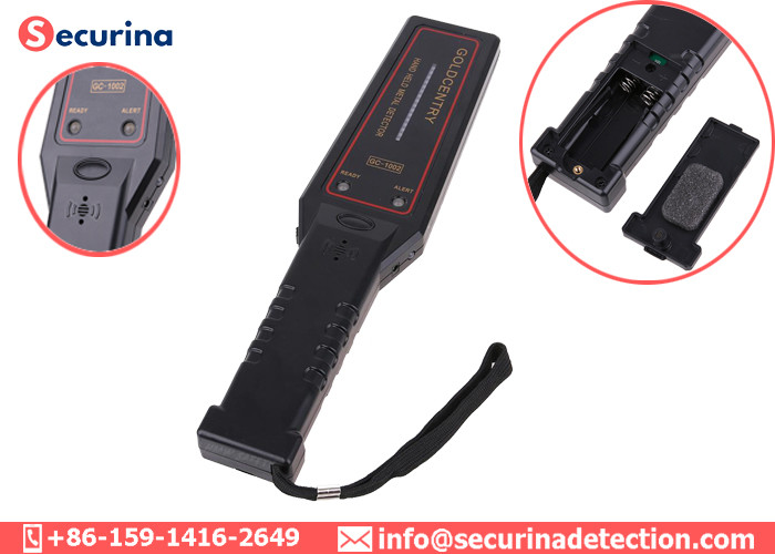 Airport Portable Security Metal Detector Wand Mini Size 9V Battery Power Supply