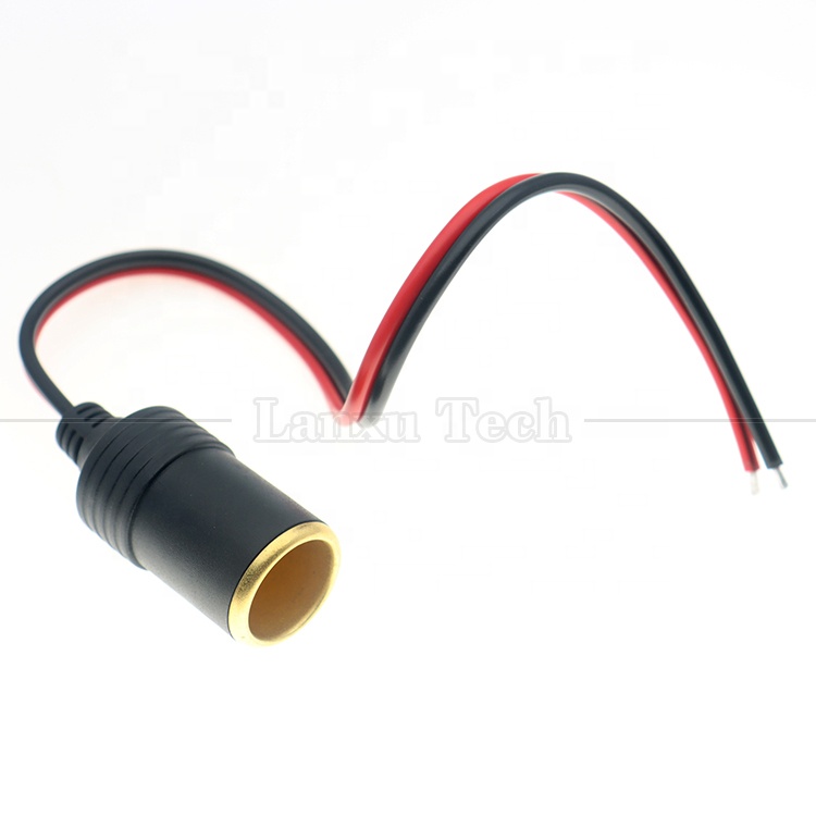 12V 24V 20A Pure Cooper DC Car Cigarette Lighter Female Socket Plug Power Adapter Extension Cable