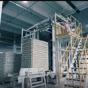 Empty Can Depalletizer Robot Can Remover