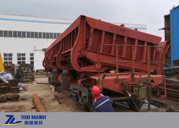 50km/h Ballast Steel Slag Side Dump Car Wagon 1435mm Gauge Rapid Tipping