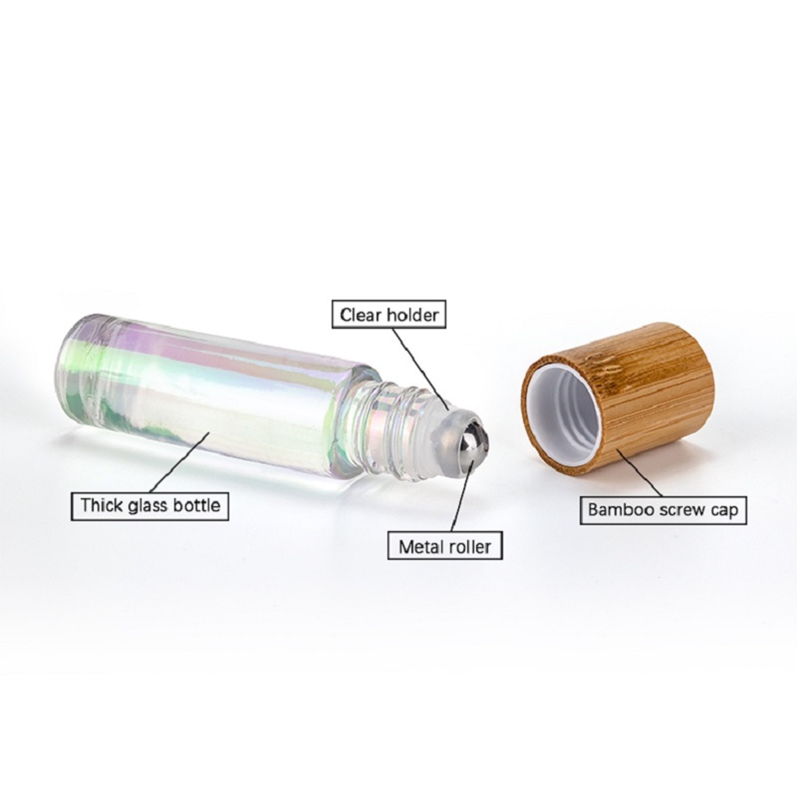 10g 15g 20g 30g 50g Bamboo Roll On Bottle Custom Engraving Logo