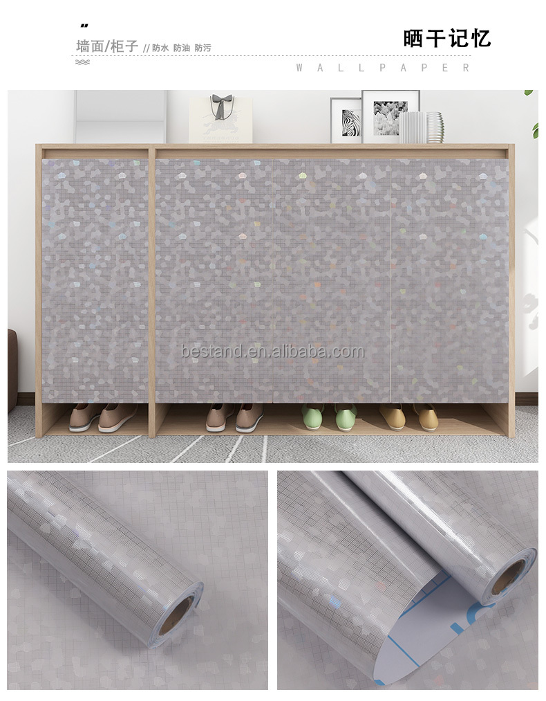 Modern Design Style Furniture Wallpaper High Glossy 3D Rolls with Waterproof and ECO-Friendly Properties