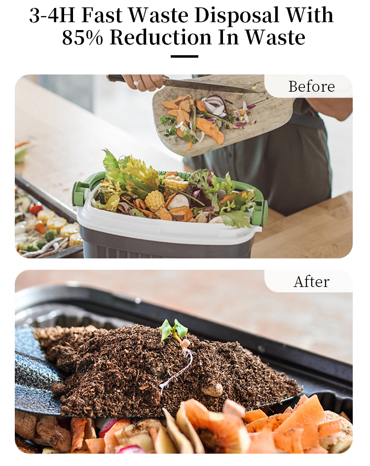 3.3L Power Saving Countertop Food Composter Kitchen Food Waste Composter With App Control