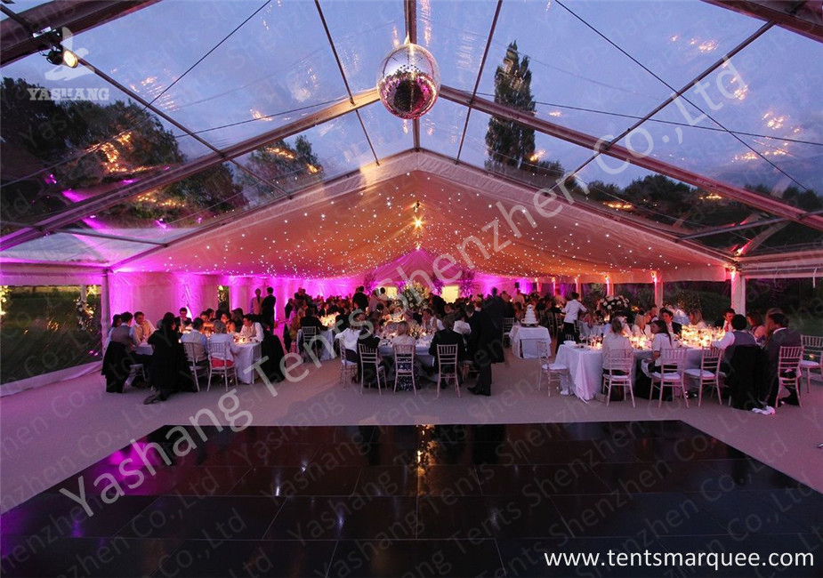 Transparent PVC Cover Outdoor Party Tent Marquee With Bright Lighting Decoration