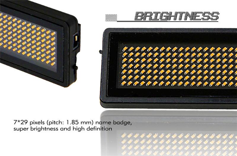 LED Name Badge Sign Yellow color B729TY