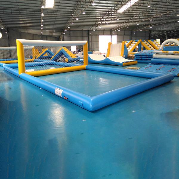 Anti-UV 0.9mm PVC Tarpaulin Inflatable Water Volleyball Court For Water Sport