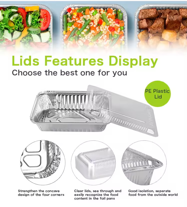 Aluminum Foil Baking Tray Disposable Fast Food Box Take Away Container