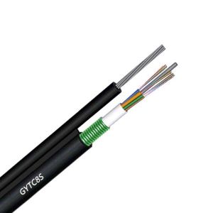 China Figure 8 Self Supporting Fiber Optic Cable Steel Armored Cable GYTC8S Aerial Cable on sale