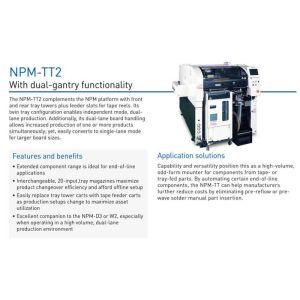 SMT Assembly Machine NPM Machine NPM-TT2 SMT Chip Mounter Machine