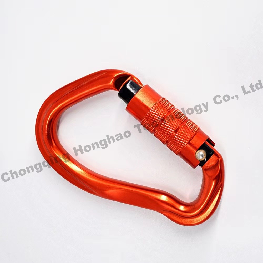 Aluminium Alloy Carabiner Unique Shape Auto Lock 23KN for Outdoor Climbing Adventure