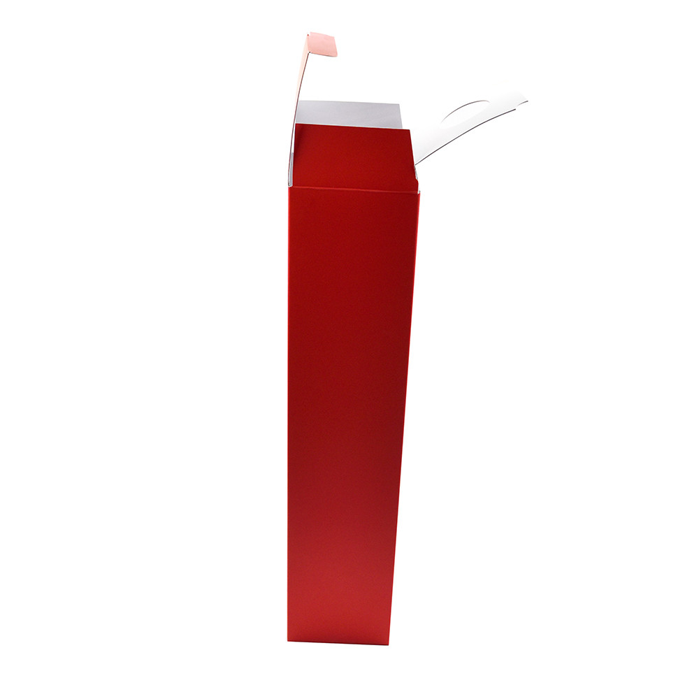 Custom Red Single Bottle Gift Box For Champagne Smooth Surface