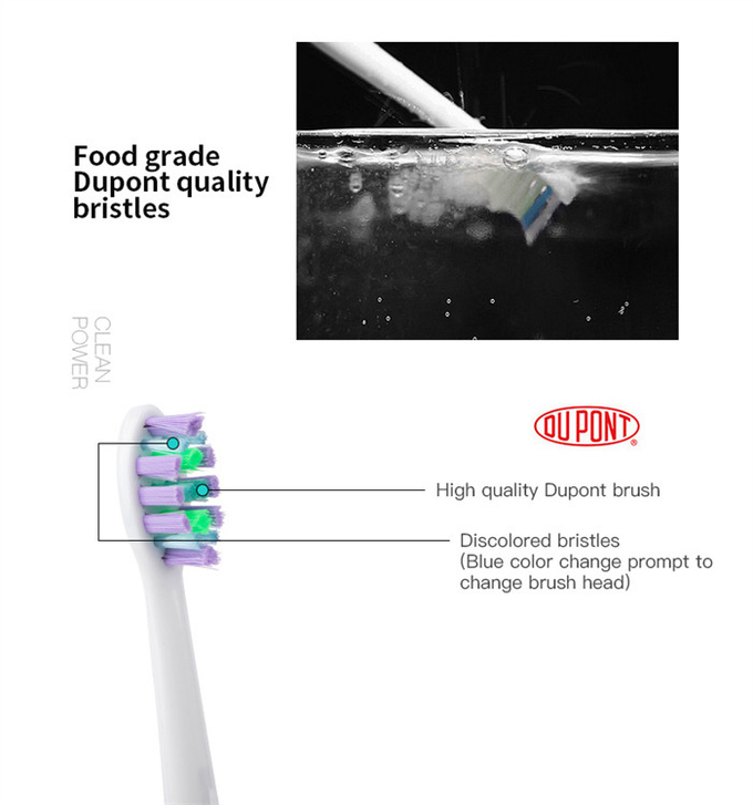 Waterproof IPX7 Powerful Smart Rechargeable Electric Toothbrush 3 Modes
