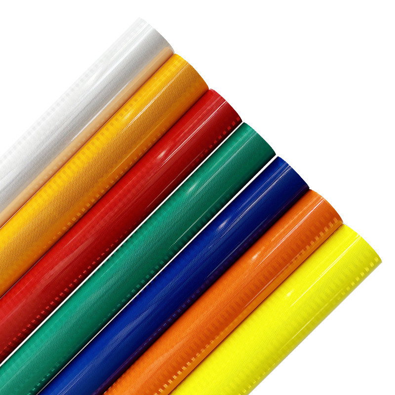 Self Adhesive Micro Prismatic Reflective Sheeting Vinyl Film For Traffic Signs