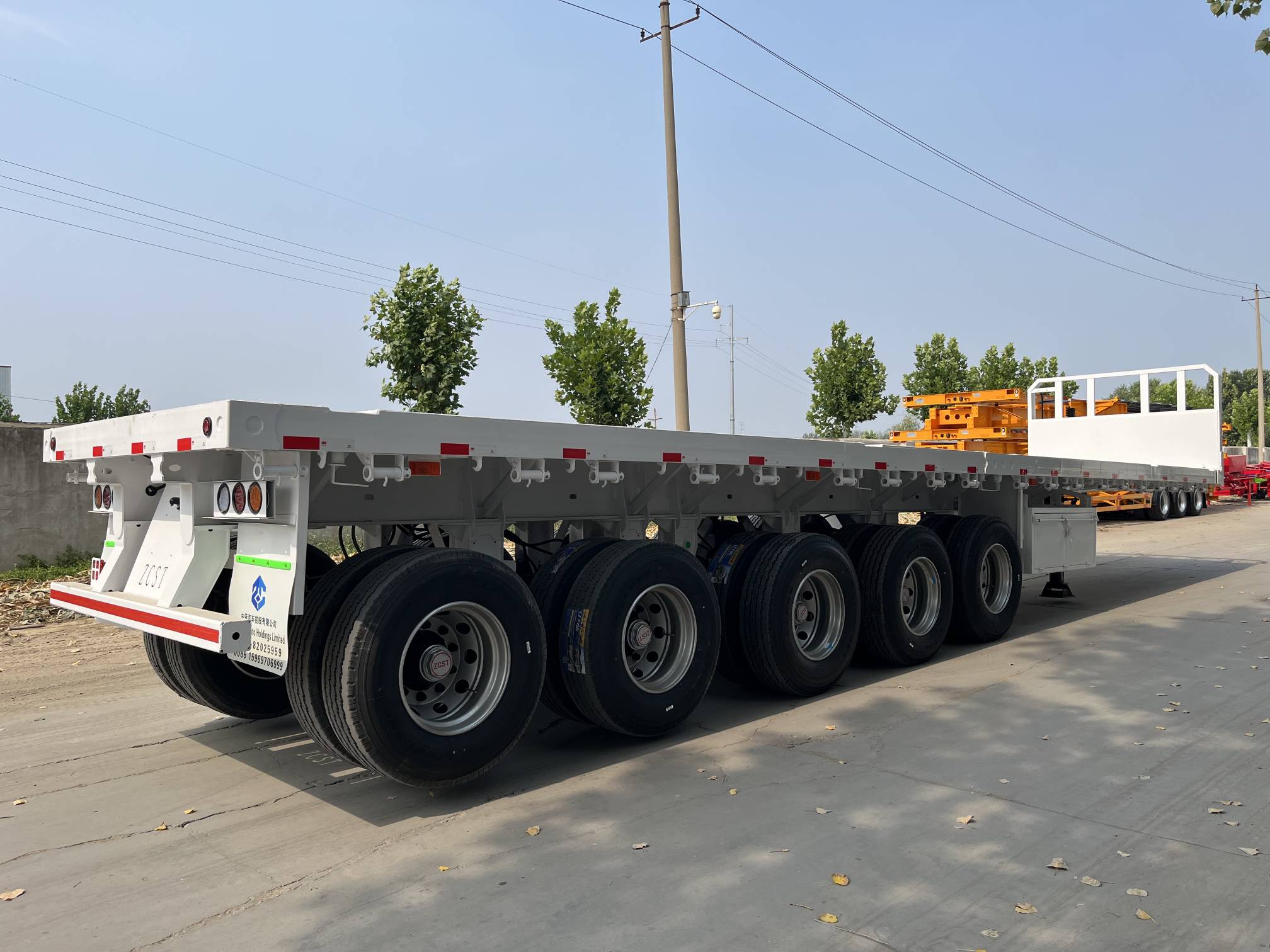 CIMC 2/3/4 axles new factory customized 12m 13m 14m 40t 60t 80t100t Africa container cargo transport flatbed deck semi trailer