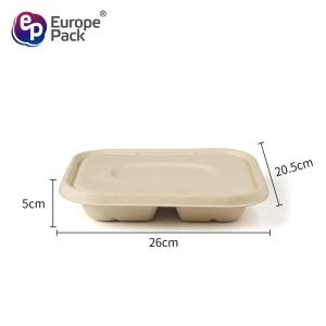 Degradable and environmentally friendly bagasse take-away food box Degradable