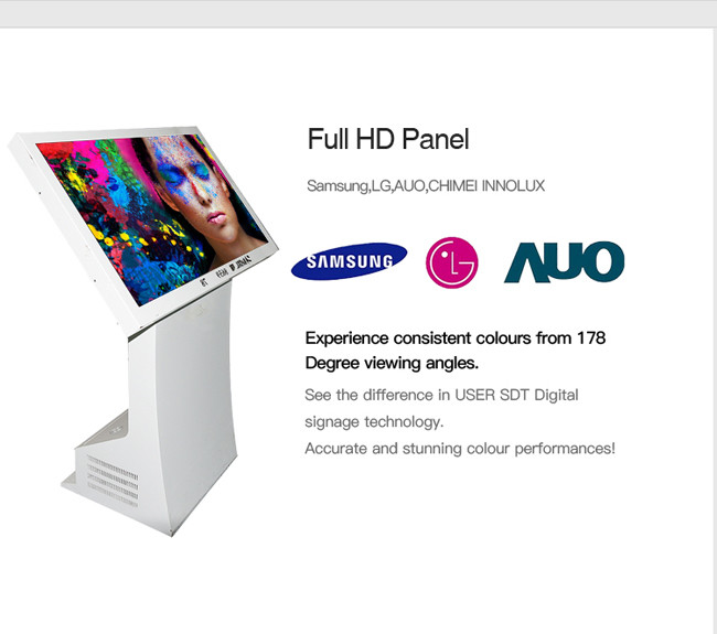 ROHS Horizontal Touch Screen Kiosk Billing Machine 500cd/M2 Brightness