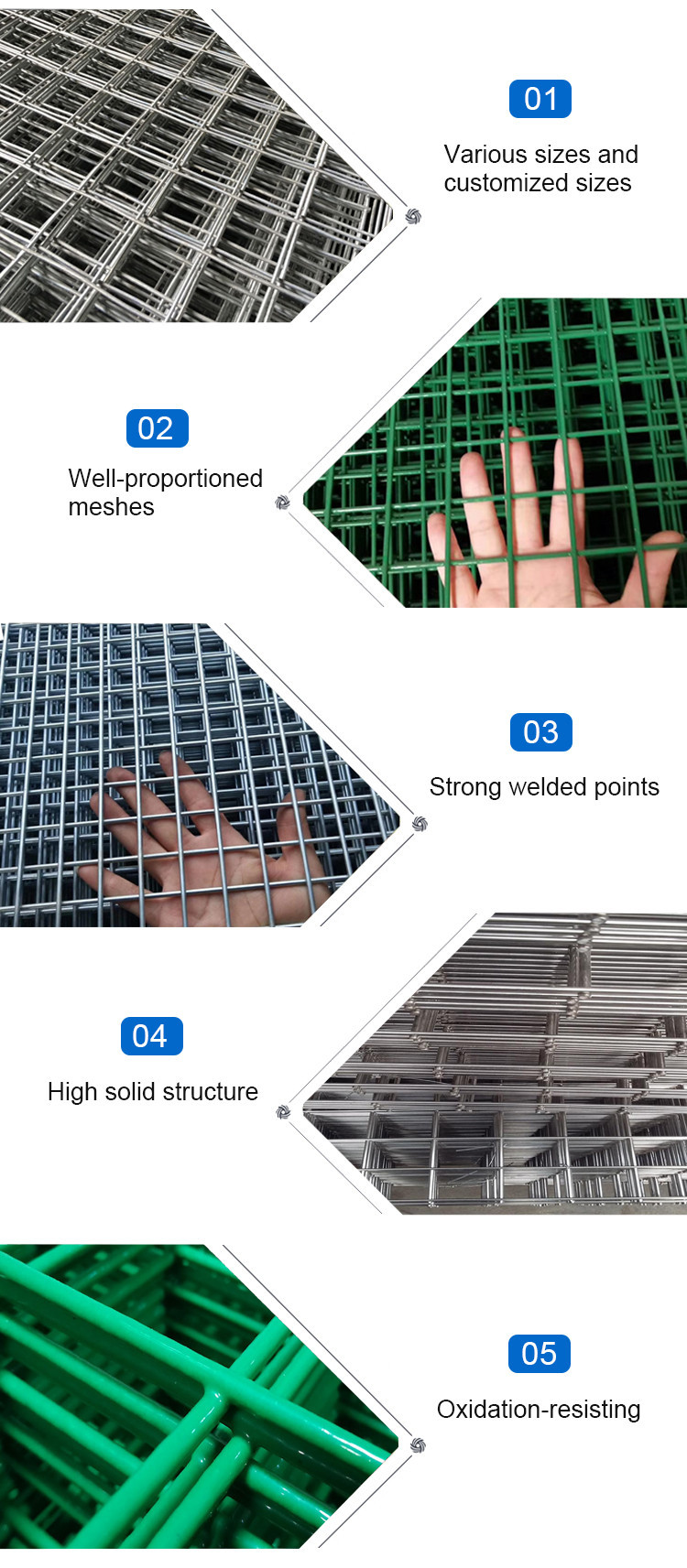 Galvanized Welded Square Hole Mesh Panel for Fencing and Security