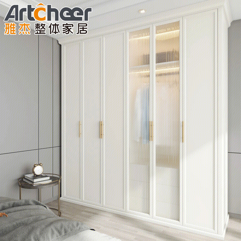 Customizable Bedroom Melamine Wooden Walk In Open Wardrobe Closets with E1