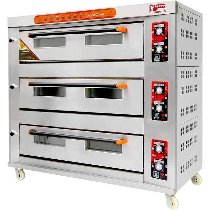 3 Layer Commercial Baking Equipment 9 Trays Commercial Bread Oven